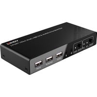 Lindy 32809 switch per keyboard-video-mouse (kvm) Nero, Switch KVM 4096 x 2160 Pixel, 4K Ultra HD, Nero
