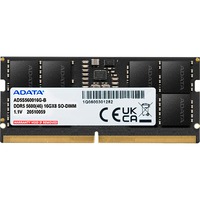 ADATA Premier memoria 16 GB 1 x 16 GB DDR5 262-pin SO-DIMM Data Integrity Check (verifica integrità dati) Nero, 16 GB, 1 x 16 GB, DDR5, 5600 MHz, 262-pin SO-DIMM