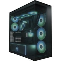 ARCTIC Xtender VG (Black) Midi Tower Nero, Chassis Tower Nero (opaco), Midi Tower, PC, Nero, EATX, Metallo, Vetro temperato, Gaming