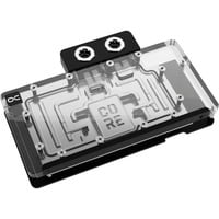 Alphacool Core RX 9070 XT Swift + Quicksilver, Raffreddamento ad acqua trasparente/cromo