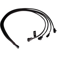 Alphacool Splitter a Y cavo 4 pin a 4x 4 pin PWM, 60 cm, Cavo a Y Nero