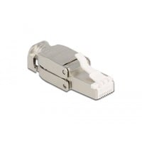 DeLOCK 86927 cavo di collegamento RJ-45 Argento, Spina RJ-45, Argento, Maschio, Dritto, Zinco, Cat6a