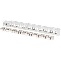 Digitus Pannello patch modulare, 24 porte, equipaggiato con 24x DN-93615, Patch Panel grigio