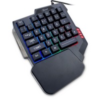 Inter-Tech KB-3035 tastiera USB QWERTY Nero Nero, Mini, USB, QWERTY, LED RGB, Nero