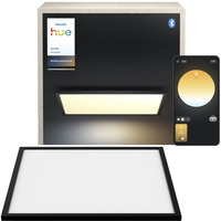 Philips Hue Hue White Ambiance Aurelle lampada a pannello quadrata, Luce LED Nero, Philips Pannello quadrato Aurelle, Lampada a soffitto intelligente, Bluetooth/Zigbee, Nero, LED, Alluminio, Variabile