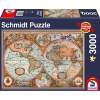 Image of Ancient World Map Puzzle di contorno 3000 pz Mappe