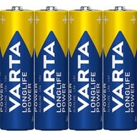 VARTA -4906/TR Batterie per uso domestico, Batteria Batteria monouso, Stilo AA, Alcalino, 1,5 V, 4 pz, 50,5 mm