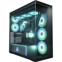 ARCTIC Xtender Black (Mirror Glass) Midi Tower Nero, Chassis Tower Nero, Midi Tower, PC, Nero, EATX, Metallo, Vetro temperato, Gaming