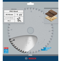Bosch 2 608 640 433 non classificato, Lama per sega Legno, 21,6 cm, 3 cm, 1,4 mm, 2 mm, ATB (Angolo smussato superiore alternato)