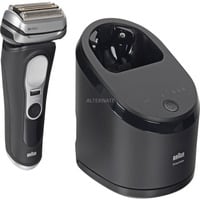 Braun Series 9 Pro+ 9660CC Rasoio Trimmer Nero, Argento Nero, Rasoio, Nero, Argento, Acciaio inox, Pulsanti, LED, CA/Batteria