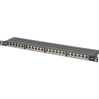 Digitus Pannello patch ad alta densità Classe EA CAT 6A, 24 porte, Patch Panel Nero