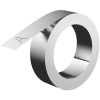 Dymo 12mm Aluminum w/Adhesive Tape nastro per etichettatrice, Nastro di scrittura Alluminio, Alluminio, Cina, 3,65 m, 10 pz, 60 mm