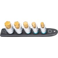 Hazet SmartRail 1/2" set di bussole esagonali interne, 5 pezzi, chiave combinata   Nero