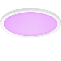 Philips Hue Hue White & Color Ambiance Surimu plafoniera rotonda, Luce LED bianco, Philips Hue White and Color ambiance Pannello rotondo Surimu, Lampada a soffitto intelligente, Bluetooth/Zigbee, Bianco, LED, Lampadina/e non sostituibile/i, Multi