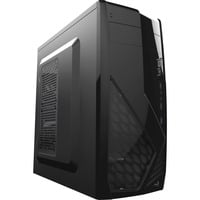 Aerocool CS‐1102 Midi Tower Nero, Chassis Tower Nero, Midi Tower, PC, Nero, ATX, micro ATX, Mini-ATX, Acciaio, 15 cm