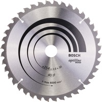Bosch 2 608 640 435 non classificato, Lama per sega Legno, 25,4 cm, 3 cm, 1,4 mm, 2 mm, ATB (Angolo smussato superiore alternato)