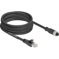 DeLOCK Cavo M12 codificato X presa 8 pin > spina RJ-45, Cat.5e S/FTP Nero