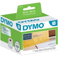 Dymo LW - Etichette indirizzi grandi - 36 x 89 mm - S0722410, Etichetta Trasparente, Etichetta per stampante autoadesiva, Plastica, Permanente, Rettangolo, LabelWriter