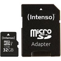 Intenso 32GB microSDHC UHS-I Classe 10, Scheda di memoria 32 GB, MicroSDHC, Classe 10, UHS-I, 90 MB/s, Class 1 (U1)