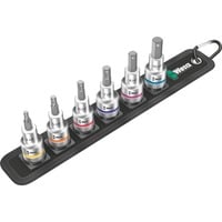 Wera 05003996001 Set di bussole Nero, Set di bussole, 1/2", Metrico, 6 testina/e, 4,5,6,8,10 mm