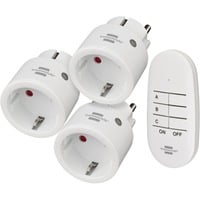 Brennenstuhl Comfort-Line Mini Radio Switching Set 3+1 , Presa commutata bianco