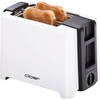 Cloer Toaster 3531 2 fetta/e 900 W Nero, Bianco bianco/Nero, 2 fetta/e, Nero, Bianco, Plastica, Pulsanti, Manopola, 900 W, 155 mm