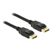DeLOCK 3m Displayport 1.2a Nero, Cavo Nero, 3 m, DisplayPort, DisplayPort, Maschio, Maschio, 3840 x 2160 Pixel