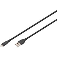 Digitus Cavo in silicone USB 2.0 USB-A > Lightning, certificato MFI Nero