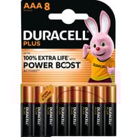 Duracell Plus Batteria monouso Mini Stilo AAA Alcalino Batteria monouso, Mini Stilo AAA, Alcalino, 1,5 V, 8 pz, Nero, Oro