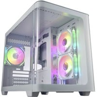 FSP S380-WA Micro Tower Bianco, Chassis Tower bianco, Micro Tower, PC, Bianco, micro ATX, Mini-ITX, SPCC, Vetro temperato, Gaming