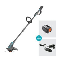 GARDENA Decespugliatore a batteria PowerTrim 30/18V P4A, Tagliabordi grigio/Turchese
