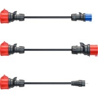 go-e Set di adattatori per Gemini flex 11 kW, set di 3 pezzi, Adattatore Nero