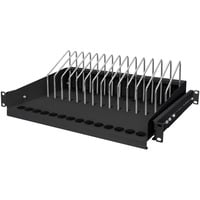Digitus Mensola estraibile per tablet, portatili, smartphone, Il vano inferiore Nero, portatili, smartphone, Mensola per scaffale, Nero, Acciaio, 50 kg, Cina, 48,3 cm (19")