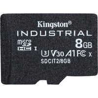 Kingston Industrial 8 GB MicroSDHC UHS-I Classe 10, Scheda di memoria Nero, 8 GB, MicroSDHC, Classe 10, UHS-I, Class 3 (U3), V30