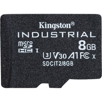 Kingston Scheda microSDHC Industriale 8GB C10 A1 pSLC Confezione Singola senza Adattatore, Scheda di memoria Nero, 8 GB, MicroSDHC, Classe 10, UHS-I, 100 MB/s, 80 MB/s