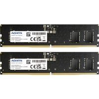 ADATA AD5U48008G-DT memoria 16 GB 2 x 8 GB DDR5 288-pin DIMM Nero, 16 GB, 2 x 8 GB, DDR5, 4800 MHz, 288-pin DIMM