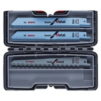 Bosch 2 607 010 901 lama per sega a gattuccio, sega a traforo e sega universale Lama per sega universale 15 pz, Impostare la lama per sega Lama per sega universale, Metallo, Legno, Nero, Grigio, 15 pz