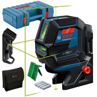 Bosch GCL 2-50 G Professional Livella lineare/puntiforme 15 m, Attraversare la linea laser blu/Nero, 15 m, 0,3 mm/m, 4°, 50 m, 4 s, Verde
