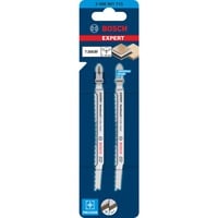 Bosch T 308 BF Lama per seghetto alternativo Bimetallo 2 pz, Lama per sega Lama per seghetto alternativo, Legno abrasivo, In legno duro, Pannello laminato, Cartongesso, Bimetallo, Acciaio inox, 2 mm, 5 cm