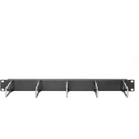 Digitus Pannello di gestione cavi con staffe d’acciaio per armadi 482,6 mm (19”), 1HE, Instradamento dei cavi Nero, 6 mm (19”), 1HE, Pannello di gestione del cavo, Nero, Acciaio, 1U, Ovale, Cina