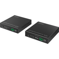 Digitus Set extender KVM IP in fibra HDMI, Switch KVM Nero