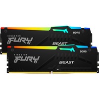 Kingston FURY FURY Beast 32GB 6800MT/s DDR5 CL34 DIMM (Kit da 2 moduli) RGB EXPO, Memoria Nero, 32 GB, 2 x 16 GB, DDR5, 288-pin DIMM, Nero