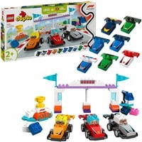 DUPLO 10445 Auto da Corsa e Piloti Team F1, Macchina Giocattolo da Costruire, Giochi Creativi e Didattici per Bambini 2+, Giochi di costruzione