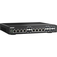 QNAP QSW-IM1200-8C switch di rete Gestito L2 Nessuno Nero Gestito, L2, Nessuno, Full duplex, Montaggio rack