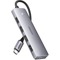UGREEN 70336 hub di interfaccia USB 3.2 Gen 1 (3.1 Gen 1) Type-C 5000 Mbit/s, Hub USB grigio, USB 3.2 Gen 1 (3.1 Gen 1) Type-C, USB 3.2 Gen 1 (3.1 Gen 1) Type-A, 5000 Mbit/s, 0,15 m, Samsung: Galaxy S10 / S10 + / S9 / S9 + / S8 / S8 + / Note 9 / Note 8/ Note 10+/ Note 10 Huawei:..., 104 mm