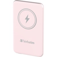 Verbatim Charge 'n' Go Polimeri di litio (LiPo) 5000 mAh Carica wireless Rosa, Powerbank rosa, 5000 mAh, Polimeri di litio (LiPo), Quick Charge 3.0, Carica wireless, Rosa
