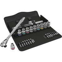Wera 8100 SC 11 Set di cricchetto Zyklop Metal, in pollici, 1/2", Set di strumenti Nero/Verde