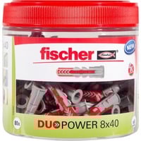 fischer DUOPOWER 8x40, 535982, Tassello grigio chiaro/Rosso