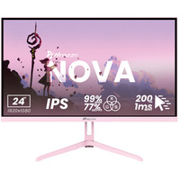 Arozzi AZ-NO-24T1K200, Monitor di gioco fucsia
