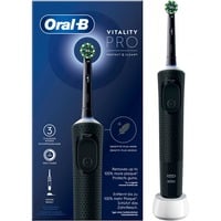 Braun Vitality Pro Adulto Spazzolino rotante Nero, Spazzolino da denti elettrico Nero, Adulto, Spazzolino rotante, Cura quotidiana, Sensibile, Nero, 2 min, Batteria